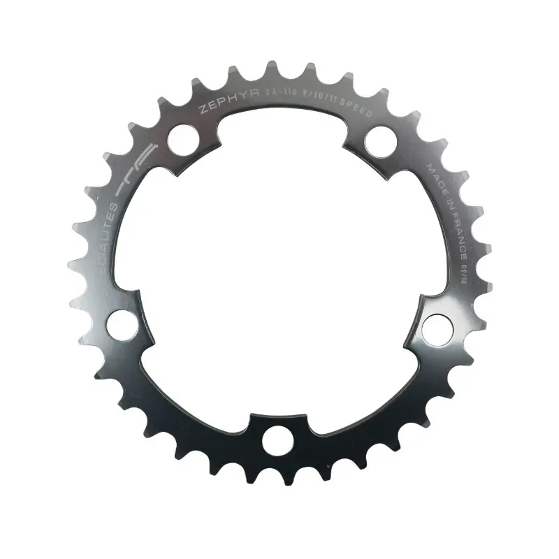 Straßen-Kettenblatt 5BRA d.110 ta zephyr 34DTS innen silber alu 7075 Typ shimano 9-10V.