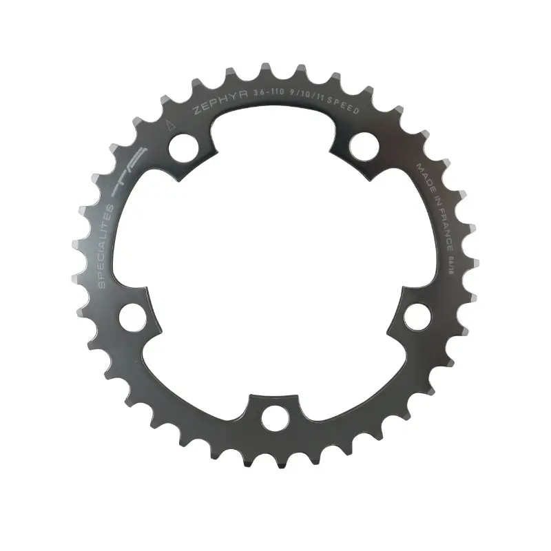 Plateau route 5BRA d.110 ta zephyr 36DTS interieur argent alu 7075 type shimano 9-10V.