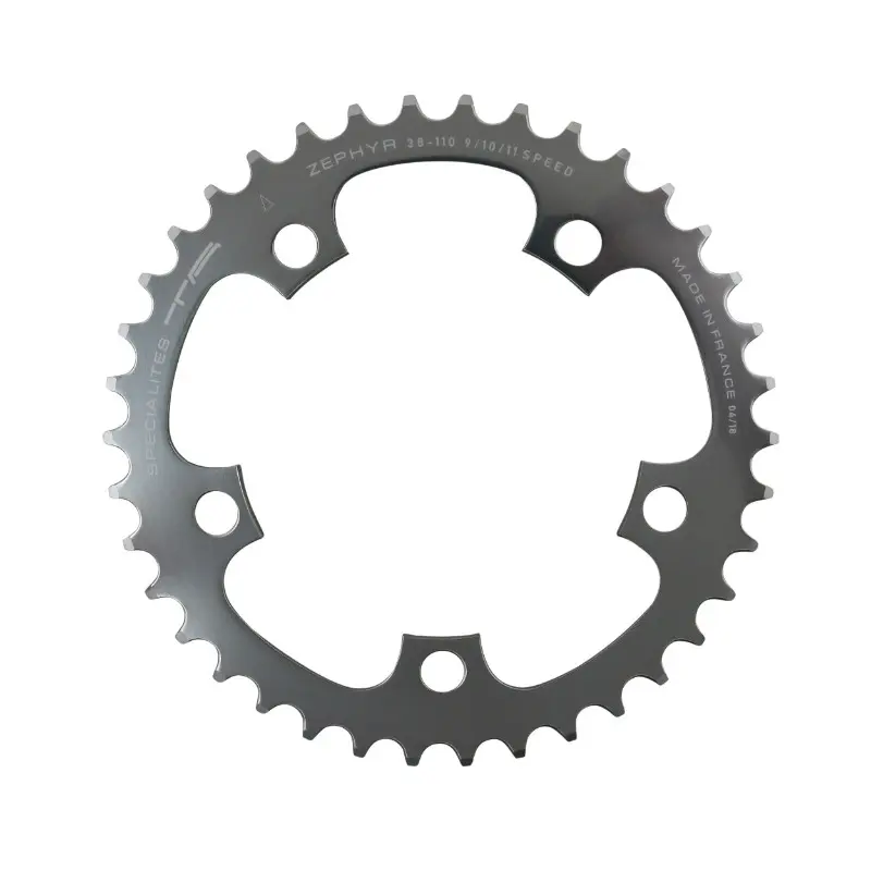 Road chainring Specialites TA 5BRA diameter 110 Zephyr 38 DTS aluminum 7075 Shimano 9-10 speed