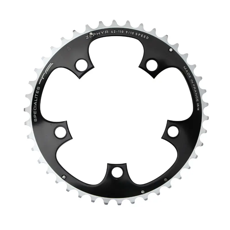 Straßen-Kettenblatt 5BRA d.110 ta zephyr 42DTS außen schwarz Alu 7075 Typ Shimano 9-10G.