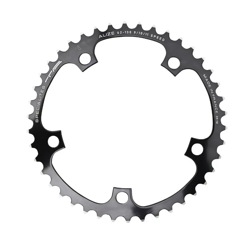 Plateau route 5BRA d.130 ta alize 42DTS interieur noir alu 7075 type shimano 8-9-10V.