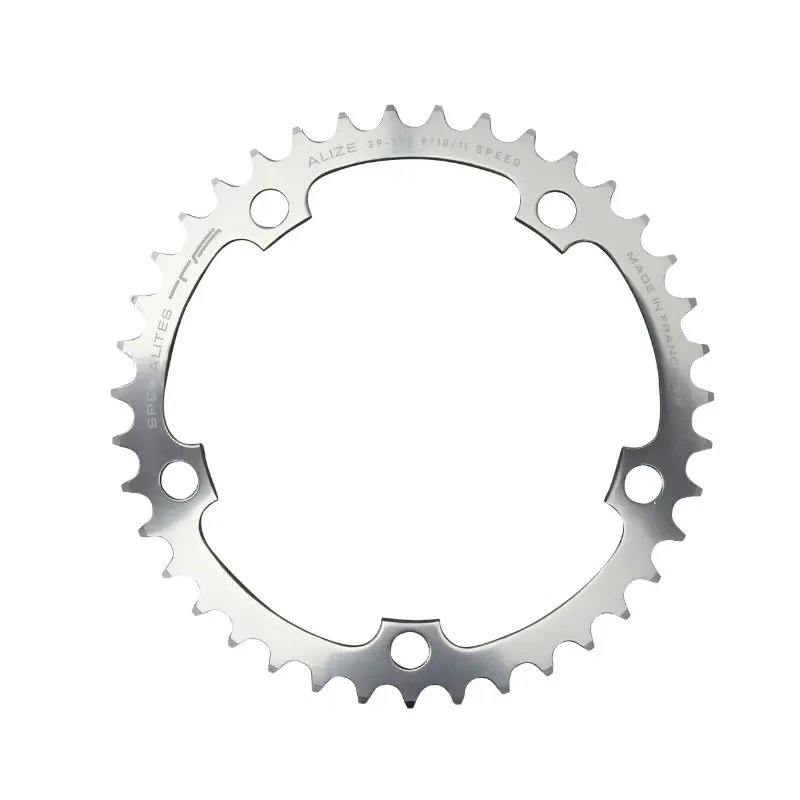 Rennrad-Kettenblatt 5BRA d.130 TA Alize 42DTS innen silber Alu 7075 Typ Shimano 8-9-10V.