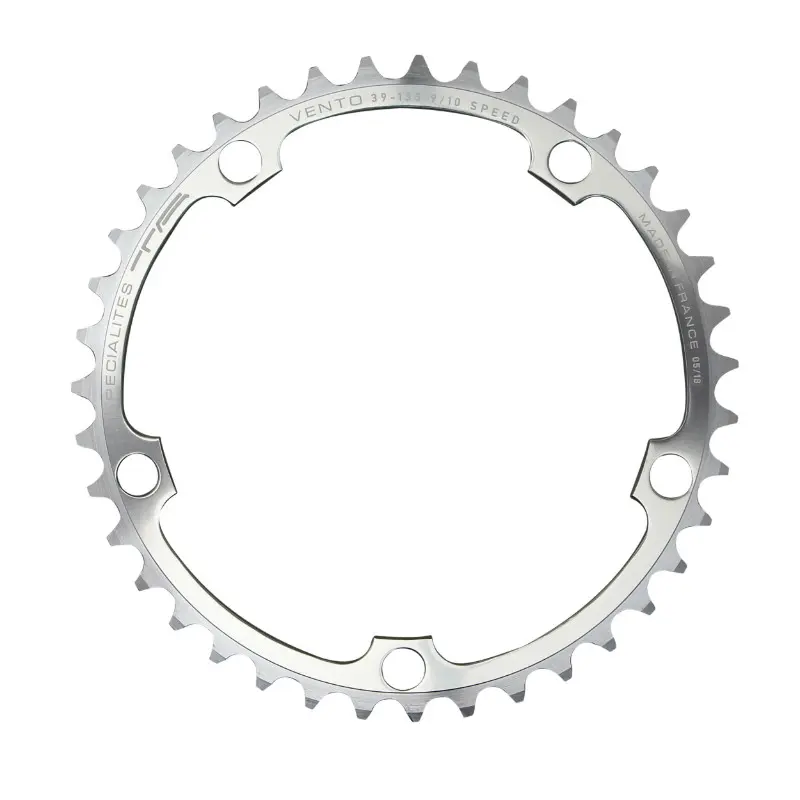 Plateau route 5BRA d.135 ta vento 39DTS interieur argent alu 7075 type campagnolo 9-10V.