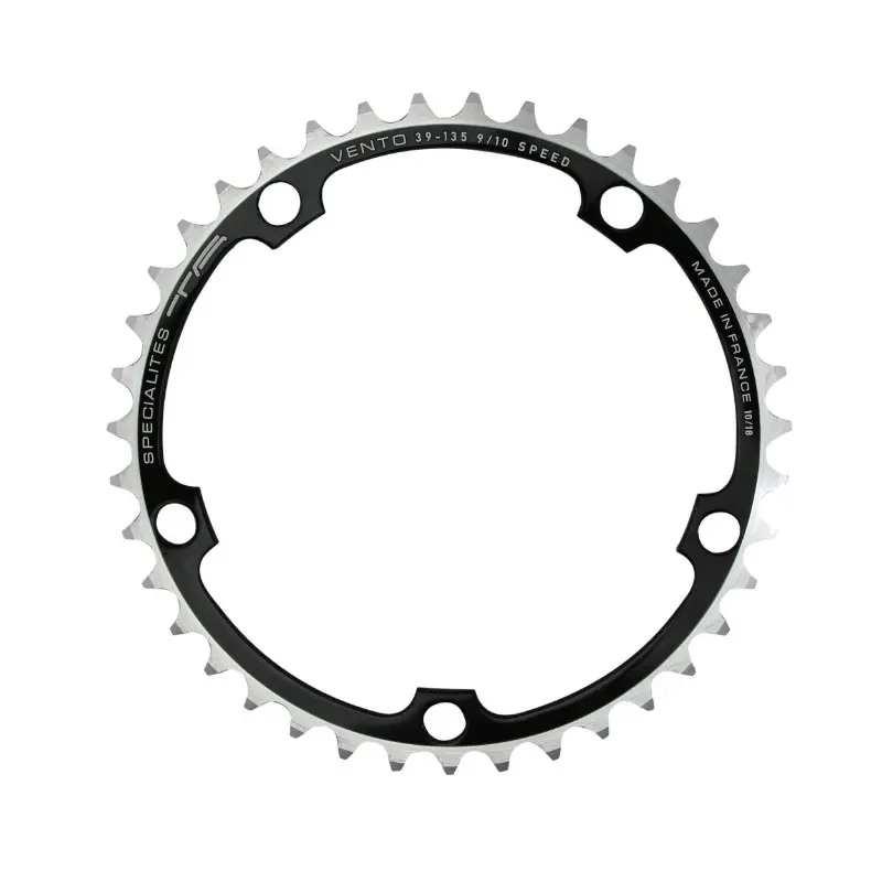 Plateau route Spécialités TA 5BRA Ø135 Vento 39 DTS intérieur noir alu 7075 type Campagnolo 9-10V