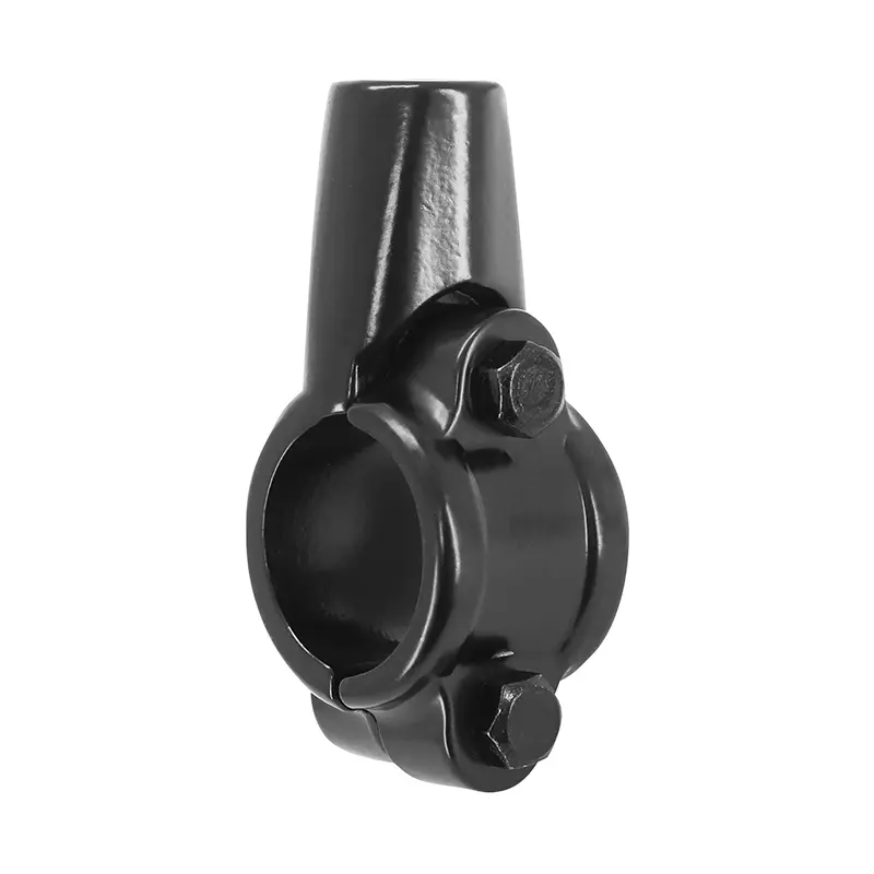 Vicma M8-125 좌측 나사산 블랙 알루미늄 백미러 마운트 클램프, 핸들바 직경 22.2mm