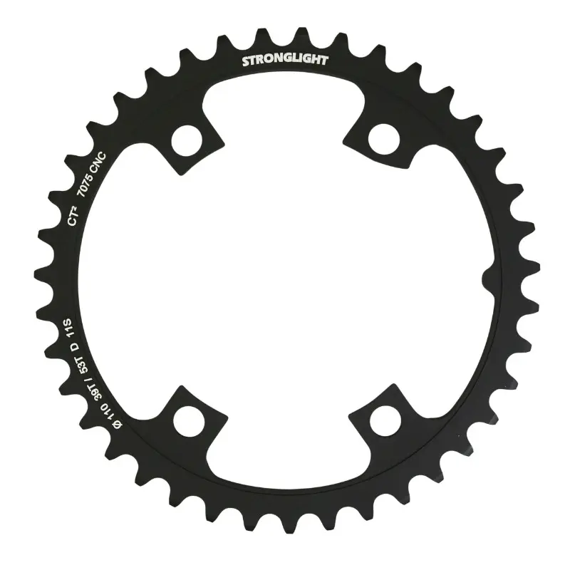 Shimano Ultegra R8000 - R8050용 STRONGLIGHT 4BRA 로드 체인링 d.110 39DTS 내부 블랙 CT2 11V. (53DTS 체인링용)
