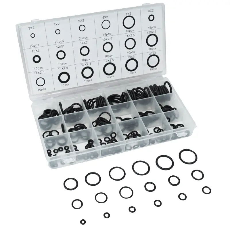 O-Ring Metrisch Sortiment 18 Größen Durchmesser 3 bis 20 mm Box mit 225 Stück P2R