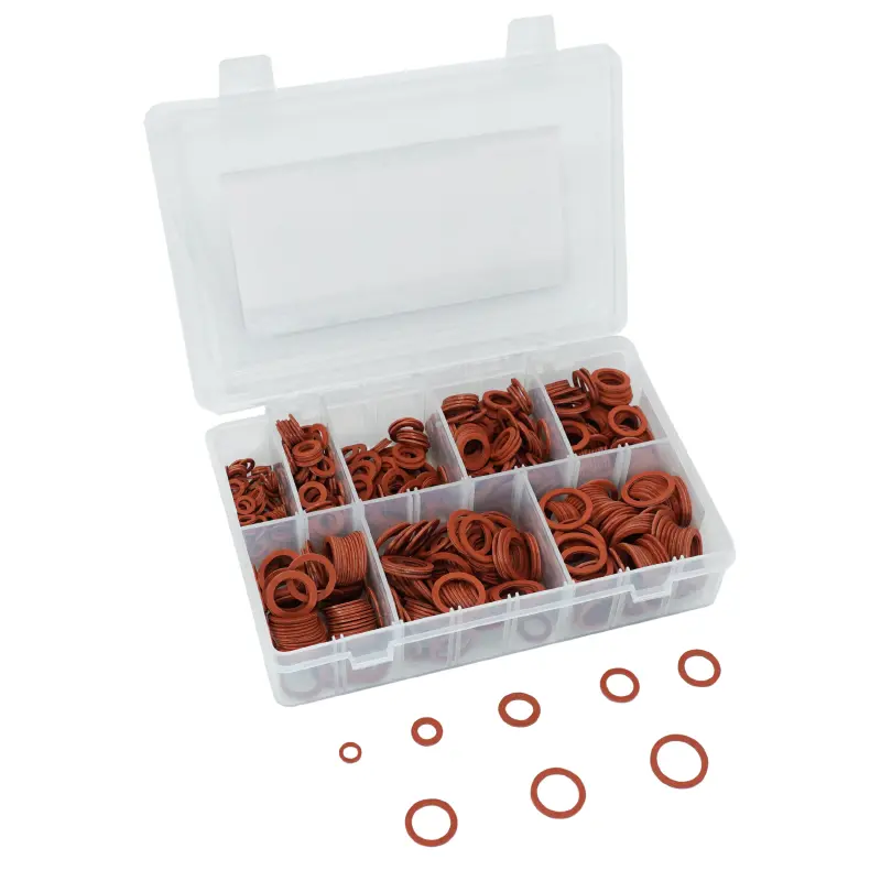 Joint fibre assortiment 8 tailles diamètre 6 à 20 mm boîte 800 pièces P2R