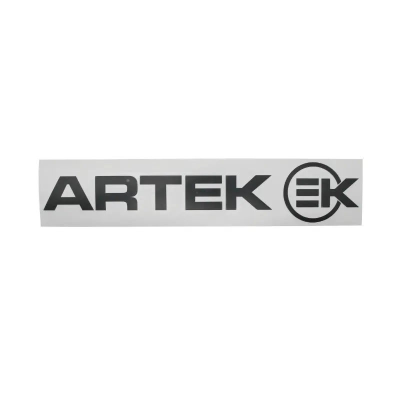 Autocollant-sticker Artek noir predecoupe (planche 280MM x 60MM avec 1 Artek et 1 ek) haute qualite