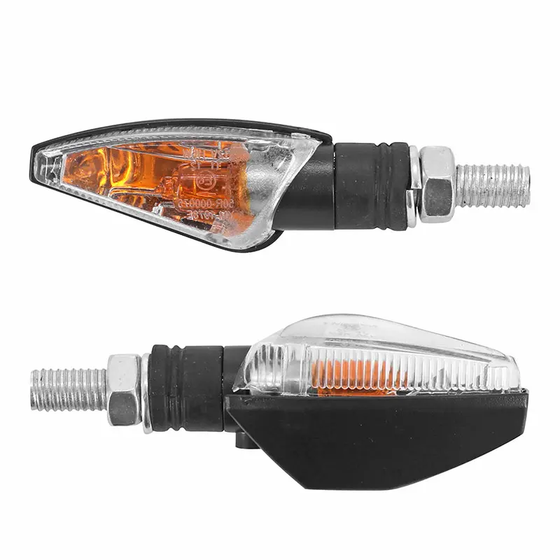 Clignotant universel Replay mini cap à ampoule BAU9S transparent-noir base ABS (L 61 mm - H 21 mm - l 28 mm) homologué CE (paire)