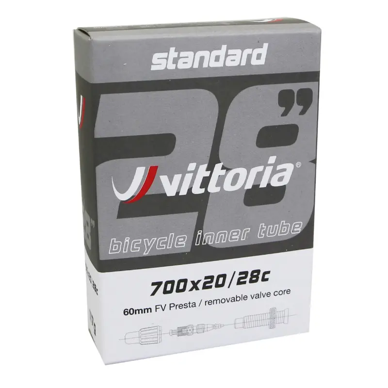 Chambre à air vélo 700 x 20-28 Vittoria valve Presta 60 mm