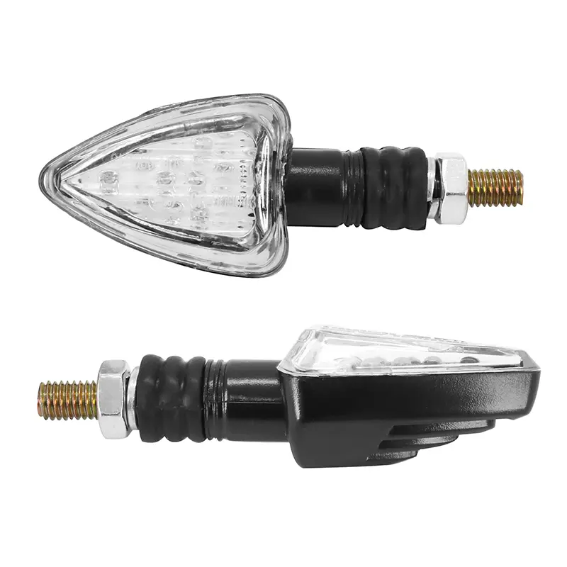 Blinker Motorrad Avoc aso 13 LEDs Sockel ABS transparent-schwarz (l 78MM - h 37MM - t 27MM) (CE-geprüft) (Paar)