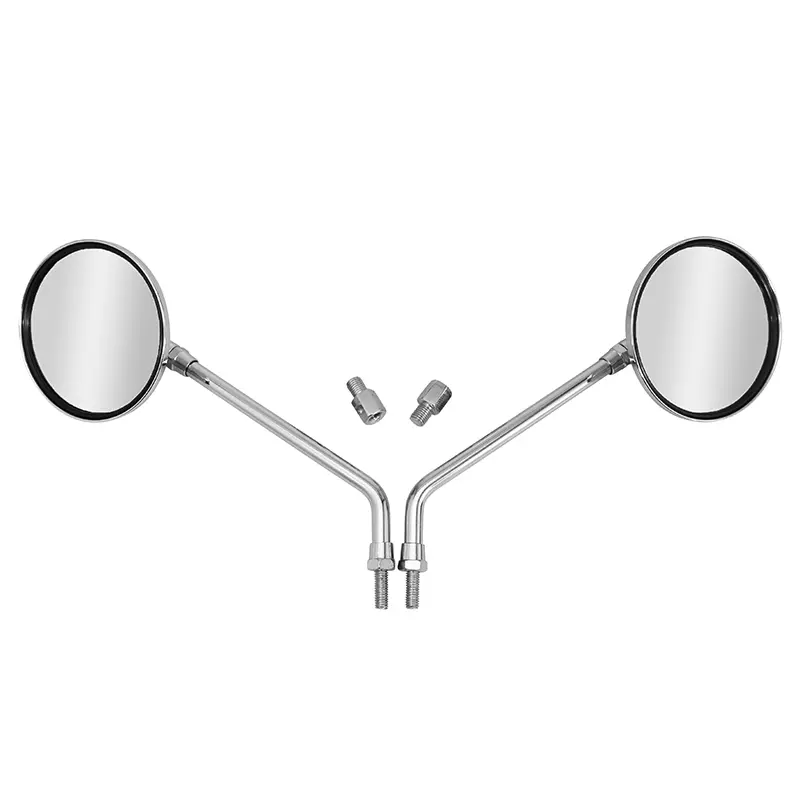 Rétroviseur P2R rond diamètre 103 mm chrome diamètre 8 + 2 réducteurs M10 (paire)