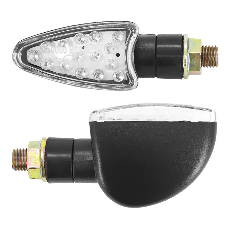 AVOC Tosa 15LED ウインカー ABS透明/黒ベース (長さ 68 mm - 高さ 28 mm - 幅 42 mm) CE認証 (ペア)