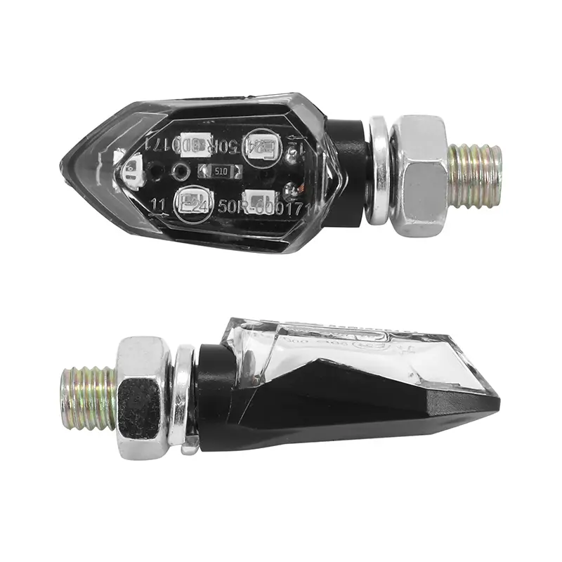 Δείκτης κατεύθυνσης μοτοσυκλέτας Avoc inzay 5 leds βάση ABS διαφανές-μαύρο (μ 35MM - υ 18MM - π 16MM) (ομολογημένο ce) (ζεύγος)