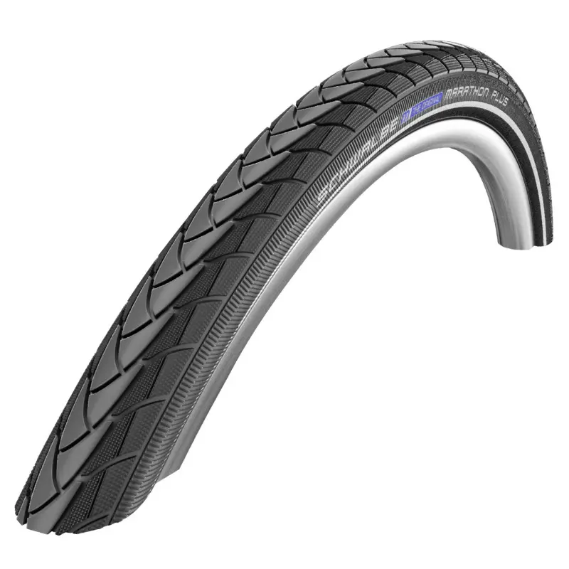 Pneu route Schwalbe Marathon Plus 700 x 25 noir TR renfort flanc Reflex