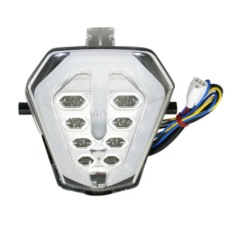 Feu arrière moto LED adaptable Suzuki GSX-R 1000 2017+ transparent avec clignotant intégré homologué AVOC