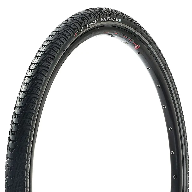 Pneu VTT urbain VAE 27,5 x 1,75 Hutchinson Haussmann Infinity Protect noir TR renforcé 5 mm flanc réflex (47-584) homologué VAE E50