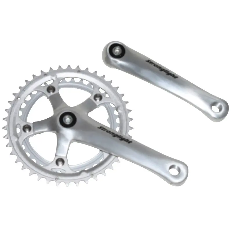 Rennrad-Kurbel Stronglight 9-10V. impact silber 155MM 42-34 kompatibel 8V. (Vierkantachse 107MM)