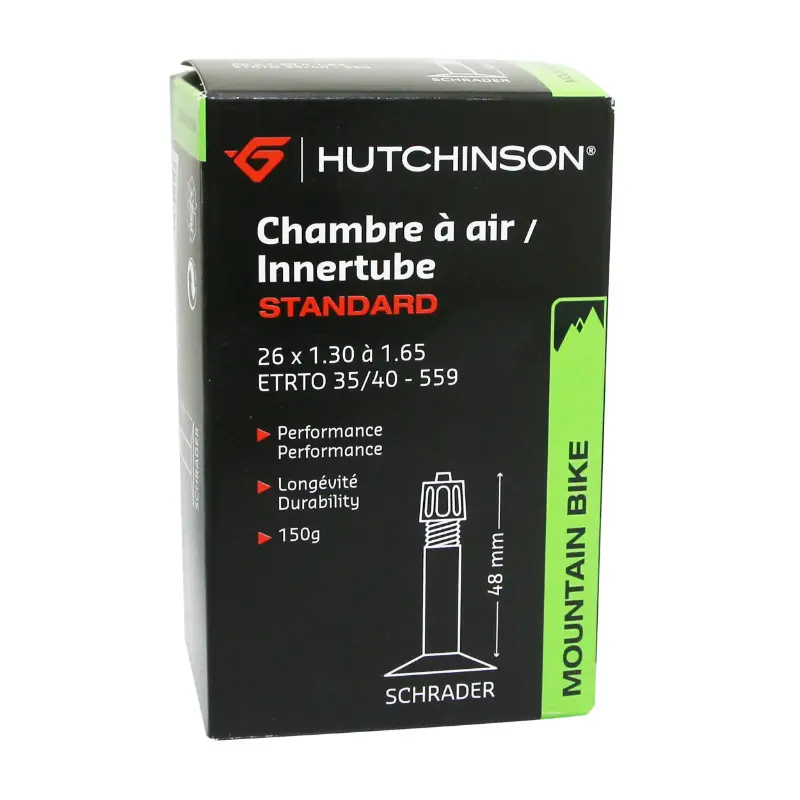 Chambre à air vélo 26 x 1.30-1.65 Hutchinson valve standard 48 mm