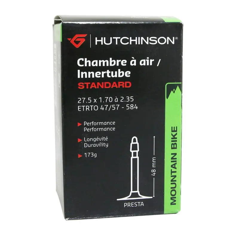 Chambre à air vélo 27,5 x 1,70-2,35 Hutchinson valve Presta 48 mm