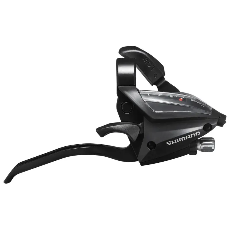 Levier-manette VTT Shimano STEF500 droit 7V noir V-brake 4 doigts