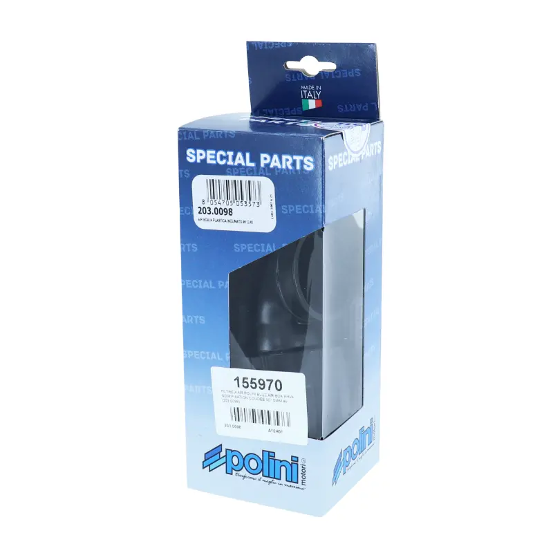 Воздушный фильтр Polini Blue Air Box черный крепление угловое 90° диаметр 46 (203.0098) — вид 3