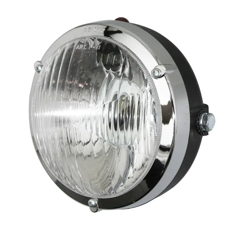 ایڈاپٹیو سائیکلو ہیڈ لائٹ راؤنڈ پروجیکٹر Peugeot 103 راؤنڈ قطر 103 mm سیاہ P26S + انڈیکیٹر ہومولوجیٹڈ