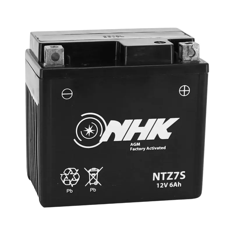 Batterie 12V 6 ah NTZ7S Nhk fa sans entretien prete a l'emploi (lg113xl70xh105mm) (activee en usine-fa - qualite premium - equivalent YTZ7S - sla - gel)