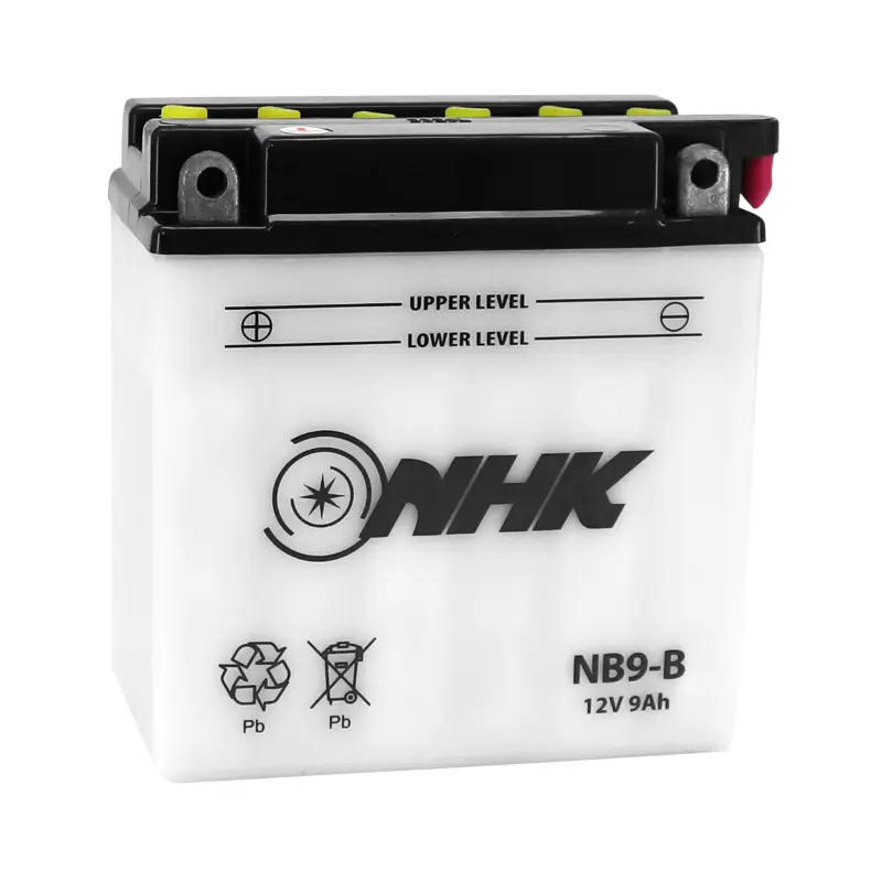 Batterie 12V 9 ah NB9-B Nhk conventionnelle avec entretien (lg135xl75xh139mm) (qualite premium - equivalent YB9-B)
