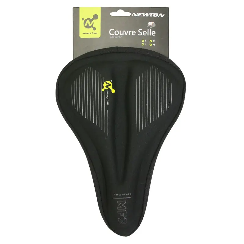 Couvre-selle vélo Newton gel mémoire de forme noir (270X195MM)