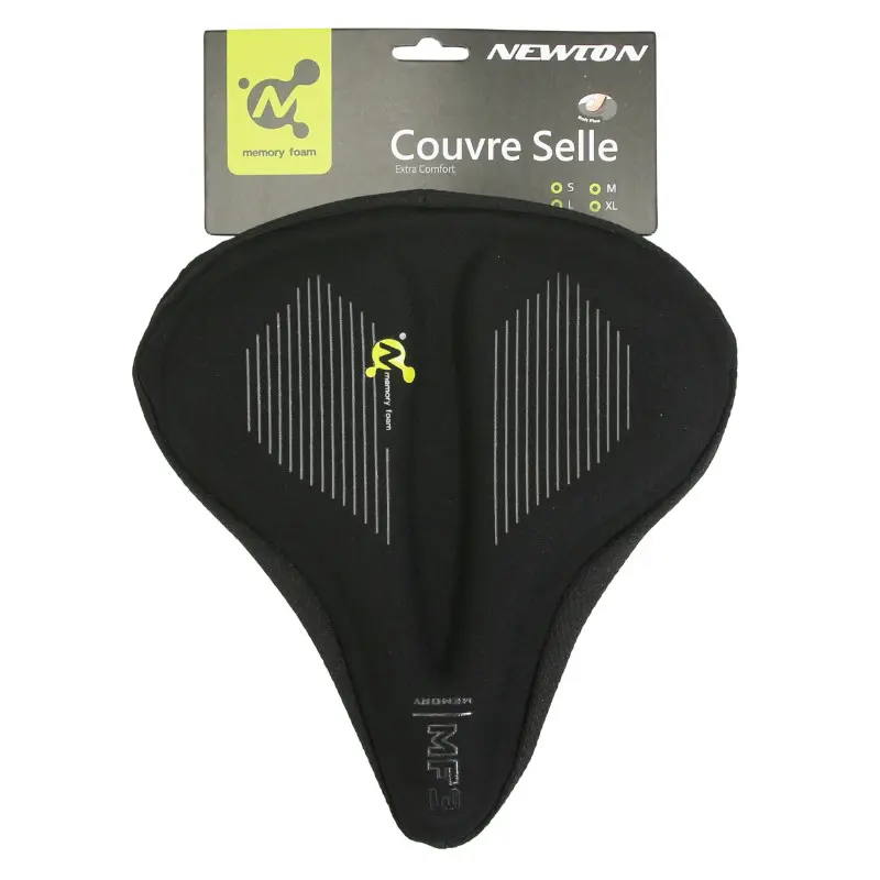 Fahrradsattelüberzug Newton Memory-Schaum schwarz (245x230mm)