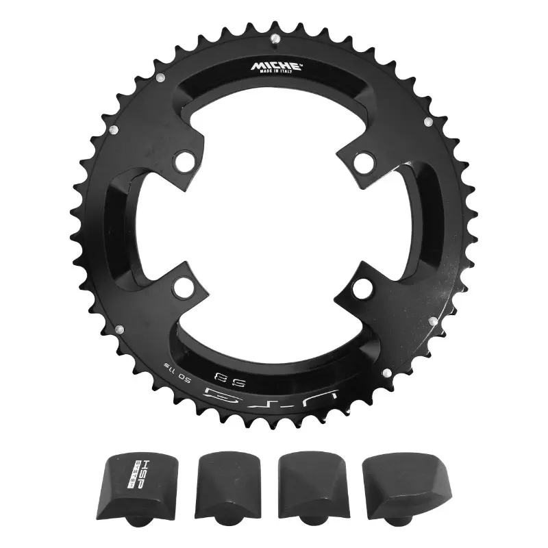 Rennrad-Kettenblatt 4BRA d.110 für Shimano Ultegra R8000 - R8050 Miche 50DTS außen schwarz 11-fach.