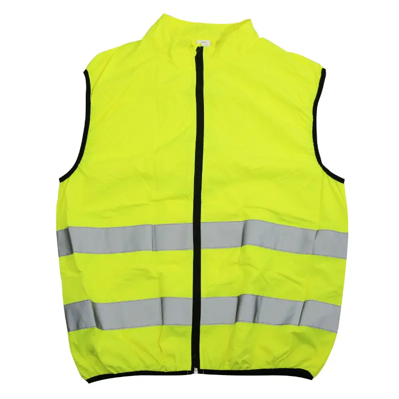 Gilet de sécurité premium adulte jaune réfléchissant avec zip total et poche arrière Sélection P2R