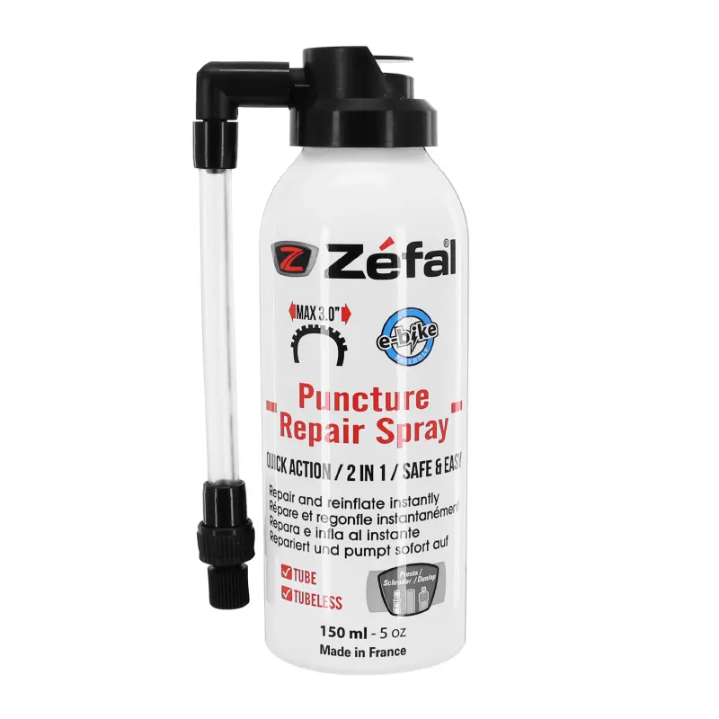 Bombe anti-crevaison Zéfal 150 ml pour pneus 27.5+ - 29+ tubeless