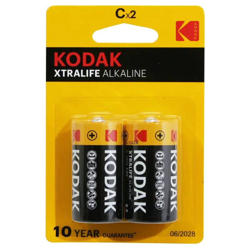 LR14 1,5V Kodak alcalinė Xtralife baterija (2 vnt. pakuotė)