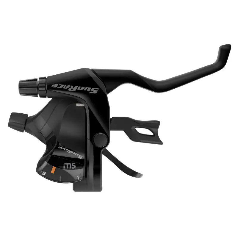 Levier-manette VTT patin Sunrace STM500 8X3V. noir v-brake compatible shimano (paire)