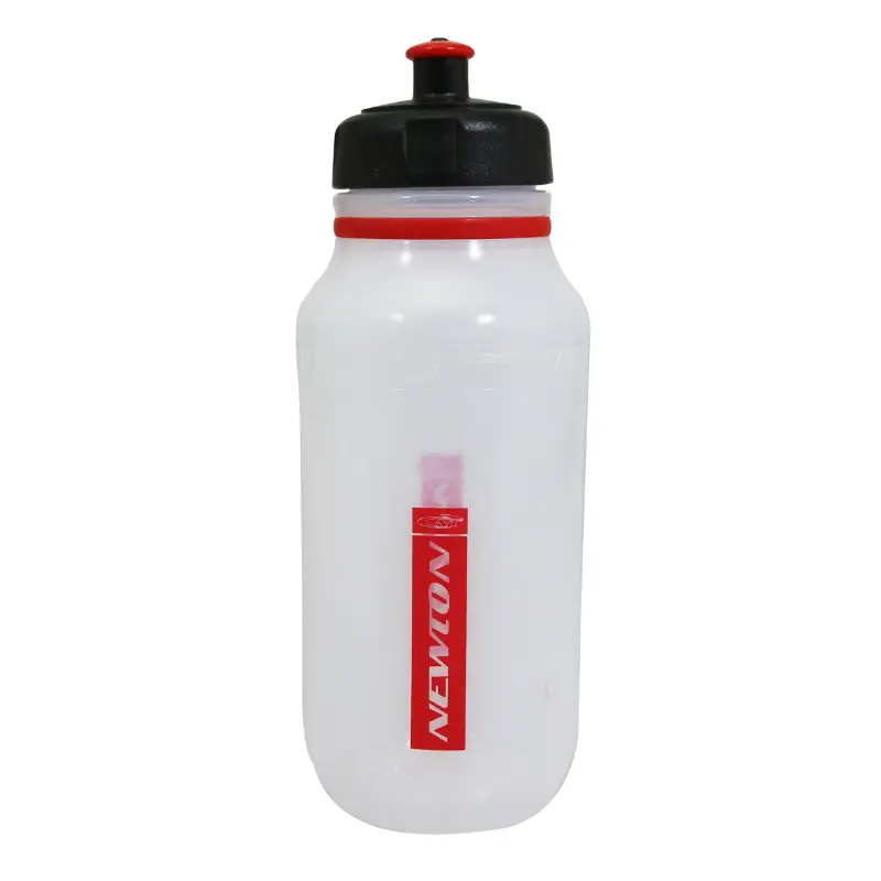 Newton Two Trinkflasche 600 ml farblos Dekoration rot mit Schraubverschluss