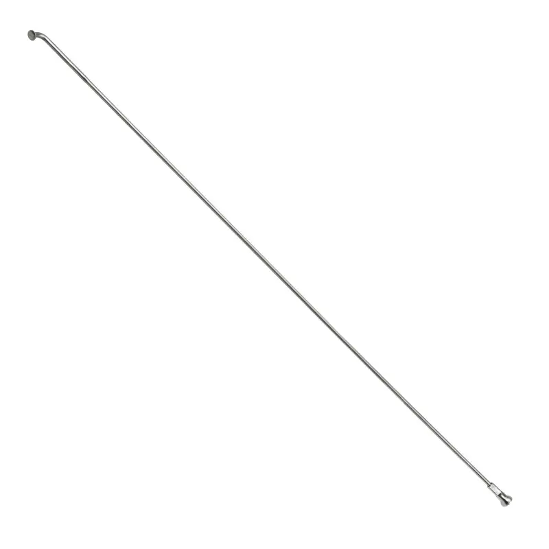 Verstärkte Speiche Edelstahl silber 2,0 mm mit gebogenem Kopf 2,3 mm - 290 mm mit Mutter