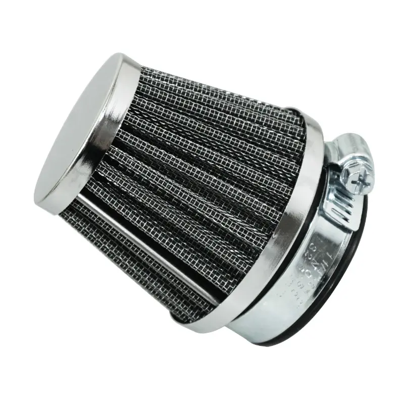 Filtre à air Replay KN grille acier chrome fixation droite diamètre 55 mm