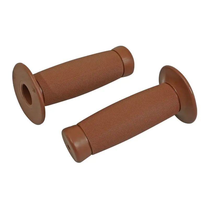 Revêtement de poignée AVOC moto vintage Norwich caramel closed end 125 mm (paire)
