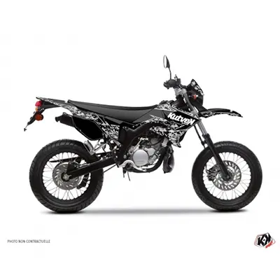 Kit deco autocollant-sticker 50 a boite predator noir pour MBK 50 xlimit 2007+2011-yamaha 50 DT 2007+2011 -Kutvek