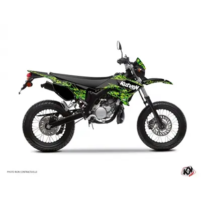 Dekorsatz Aufkleber-Sticker 50 A Box Predator schwarz-grün für MBK 50 xlimit 2007+2011-yamaha 50 DT 2007+2011 -Kutvek