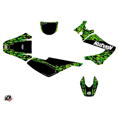 Dekorsatz Aufkleber Predator schwarz-grün Derbi 50 Xtreme XRace 2005-2009 KUTVEK — Ansicht 2