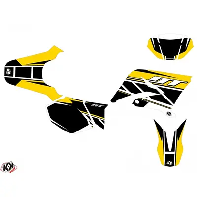 Dekorsatz Aufkleber Yamaha DT 50 2007-2011 gelb replica KUTVEK — Ansicht 2