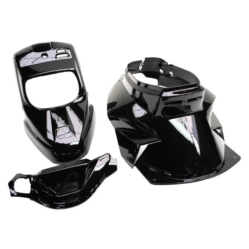 Carrosserie Replay design MBK Booster 50 1999-2003 / Yamaha BWS 50 1999-2003 noir brillant (kit 3 pièces)