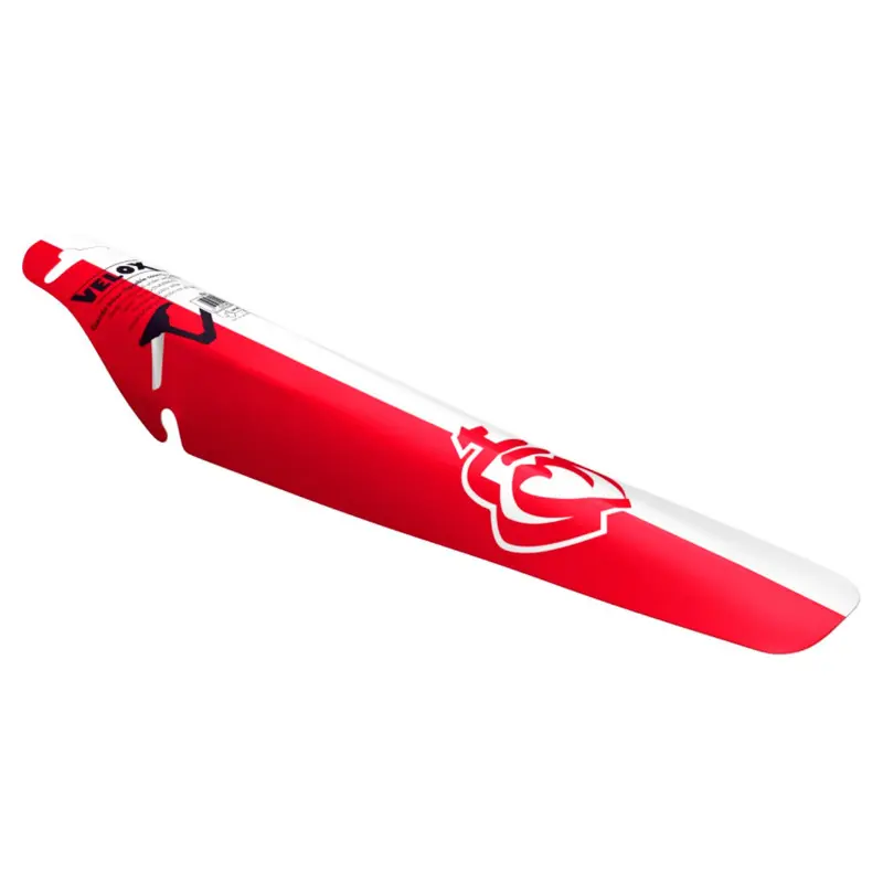 Garde-boue route-VTT clipsable arrière Velox Vendée rouge-blanc
