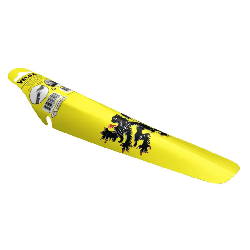 ロード/MTB用 サドル下クリップ式 リアフェンダー Velox イエロー フランドルの獅子