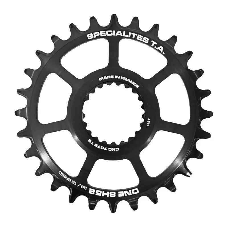 Plateau VTT direct mount pour shimano XTR M9100 - XT M8100 - SLX M7100 ta one SH52 28DTS comp M900 10-11-12V. narrow wide noir