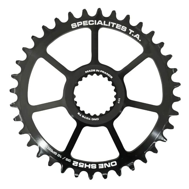 শিমানো XTR M9100 - XT M8100 - SLX M7100 এর জন্য ডাইরেক্ট মাউন্ট MTB চেইনরিং TA ONE SH52 36DTS comp M900 10-11-12V. narrow wide ম্যাট কালো